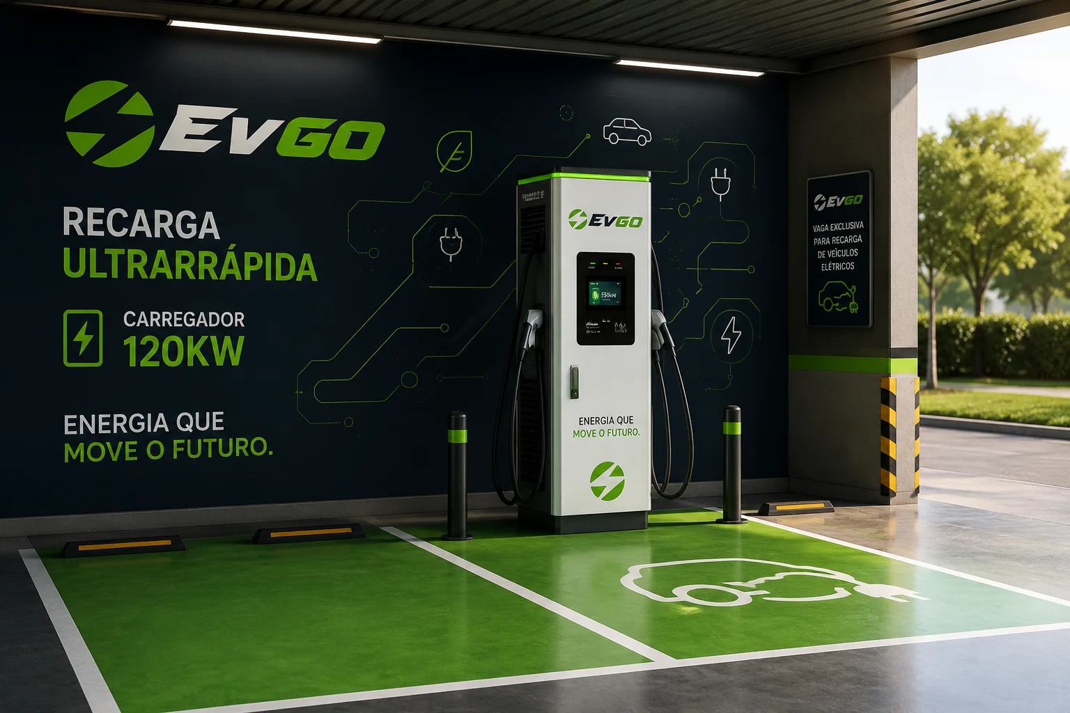 Carregador EVGO ultrarrápido de 120 kW